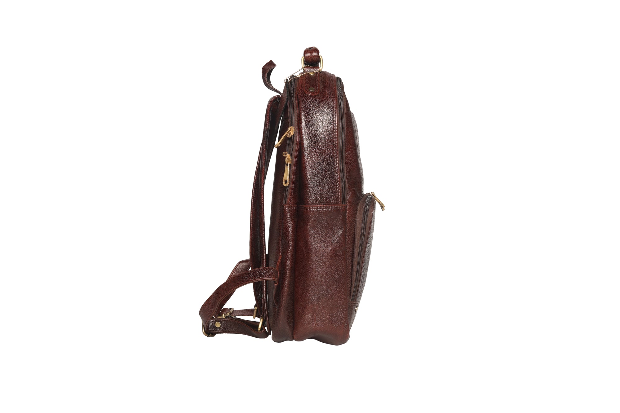 TLS LuxeCroco Brown Leather Backpack