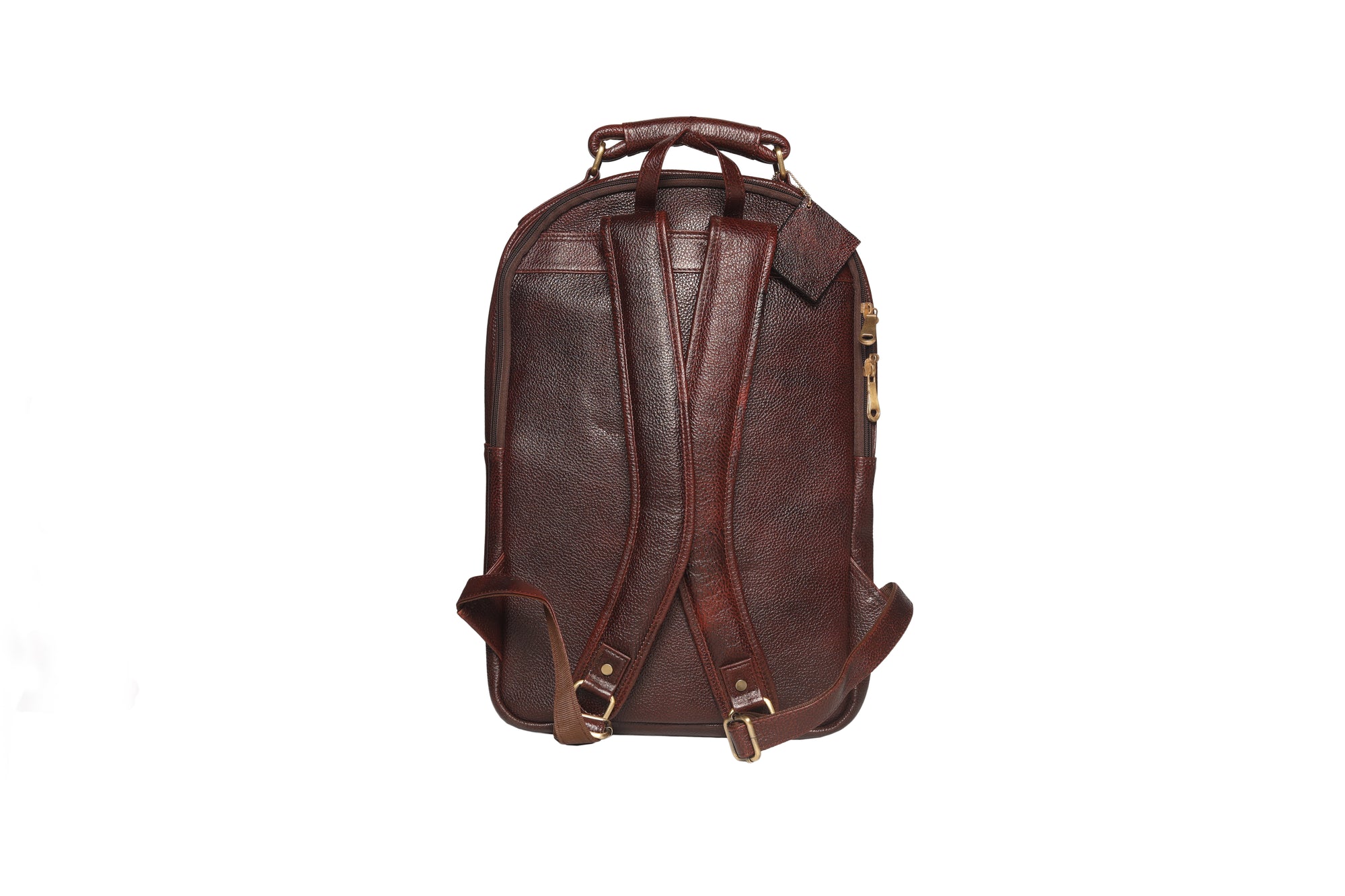 TLS LuxeCroco Brown Leather Backpack