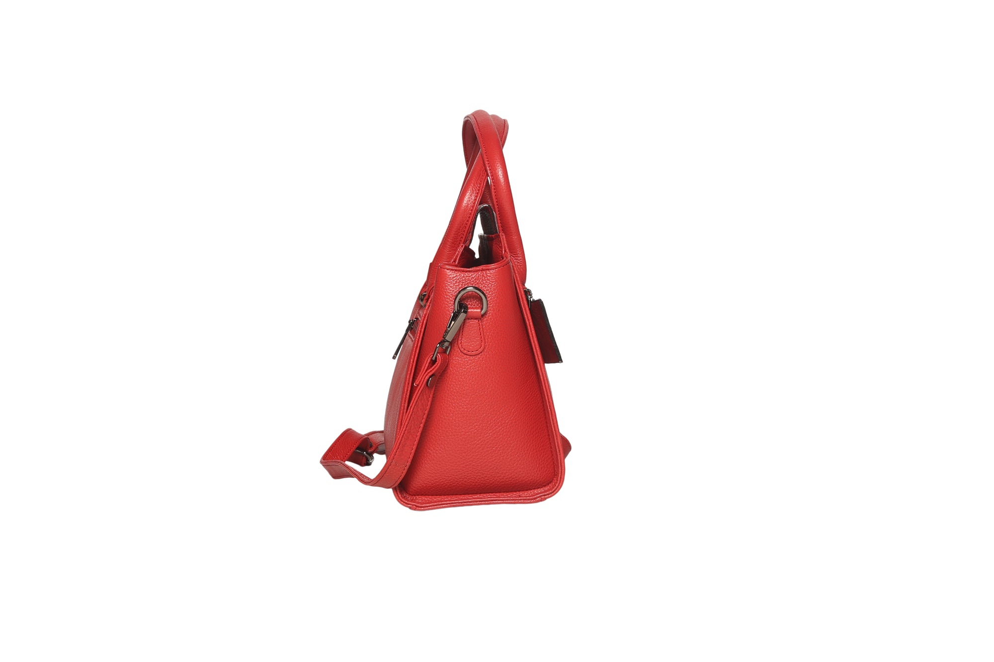 TLS Royal Red Leather Luxe Handbag for Women