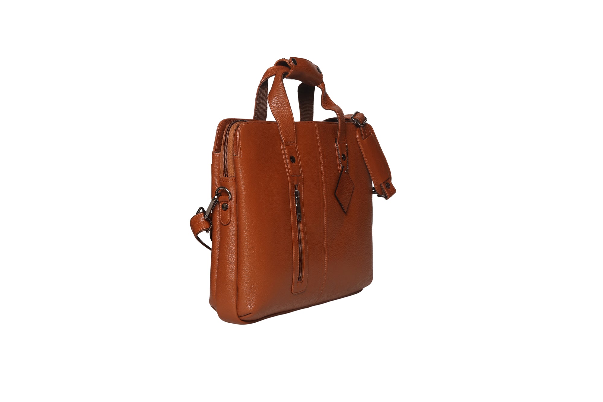 TLS UrbanEdge Tan Leather Laptop Bag