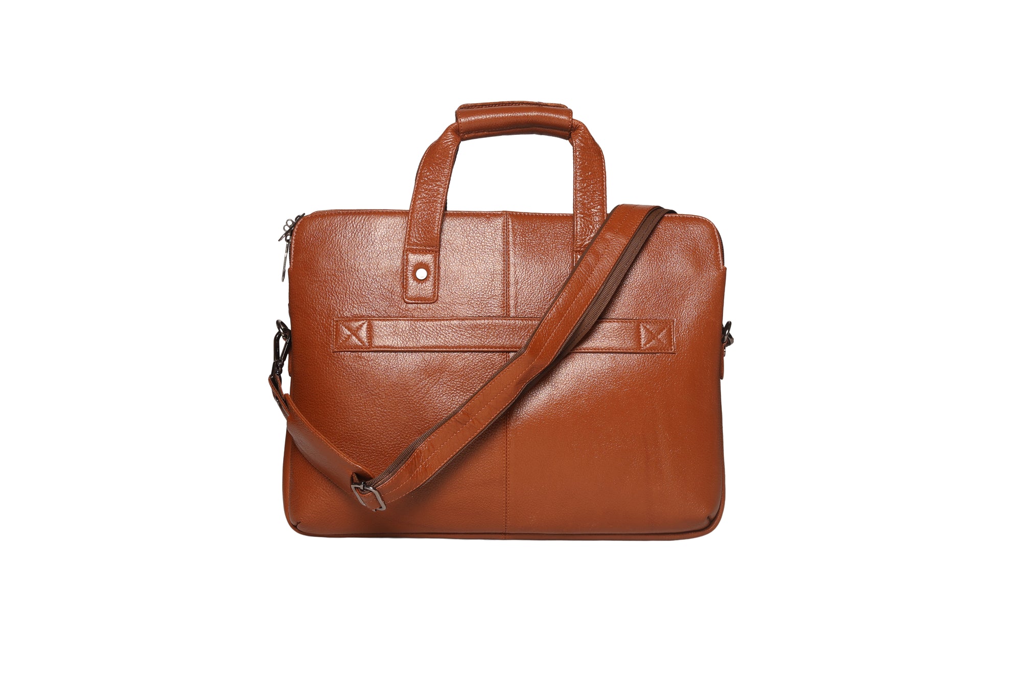 TLS UrbanEdge Tan Leather Laptop Bag